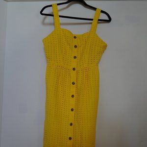 J Crew Yellow Eyelet Dress